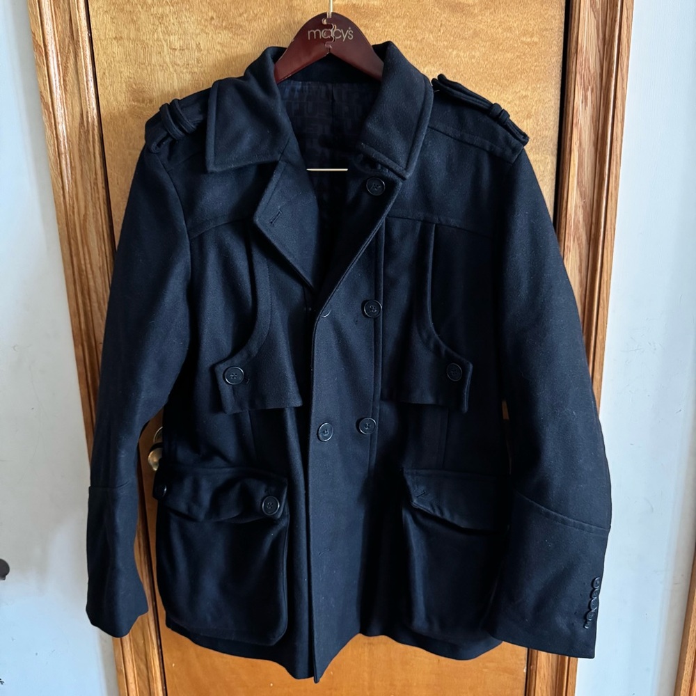 Roberto Cavalli Women Single Breasted Wool Coat Vintage Size XXXL